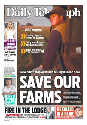 Cover of The Daily Telegraph (Sydney)