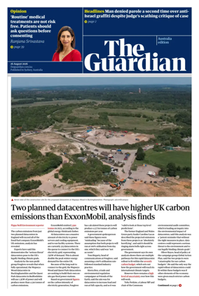 Cover of The Guardian Australia