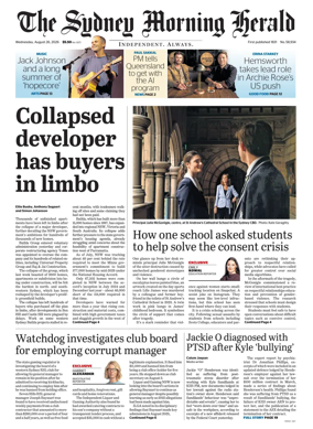 Cover of The Sydney Morning Herald
