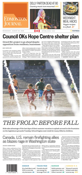 Cover of Edmonton Journal