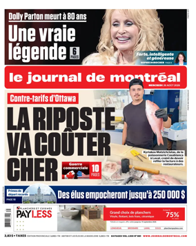 Cover of Le Journal de Montreal