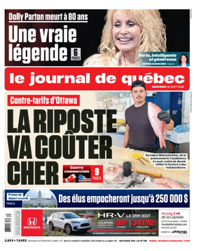 Cover of Le Journal de Quebec