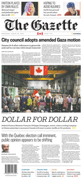 Cover of Montreal Gazette
