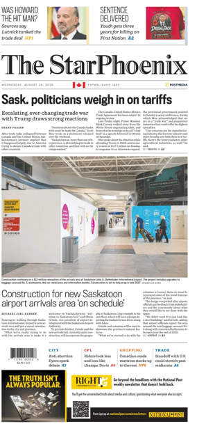 Cover of Saskatoon StarPhoenix