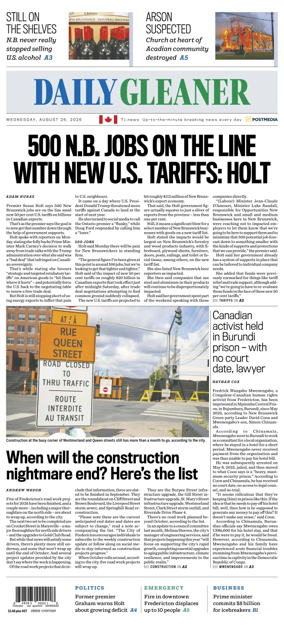 Cover of The Daily Gleaner