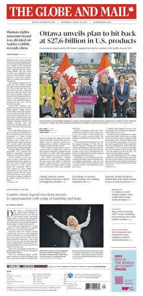 Cover of The Globe and Mail (BC Edition)