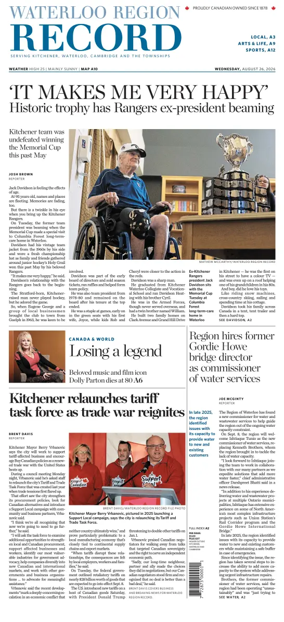 Cover of Waterloo Region Record