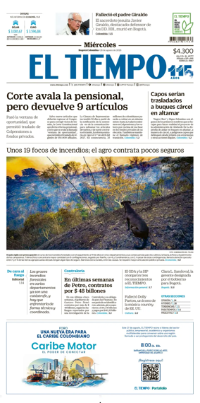 Cover of El Tiempo (Bogota)
