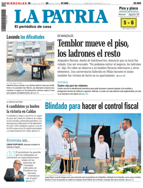 Cover of La Patria (Colombia)