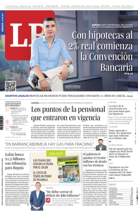 Cover of La Republica (Colombia)