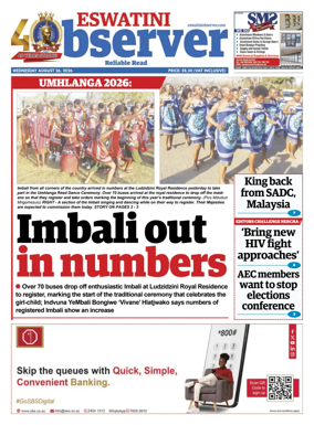 Cover of Eswatini Observer