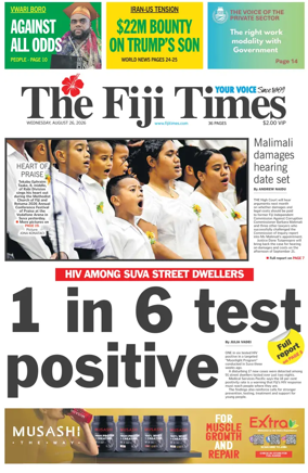 Cover of The Fiji Times