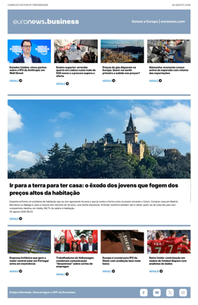 Cover of Euronews Business (Portuguese)