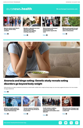 Cover of Euronews Health (English) Compiled Edition
