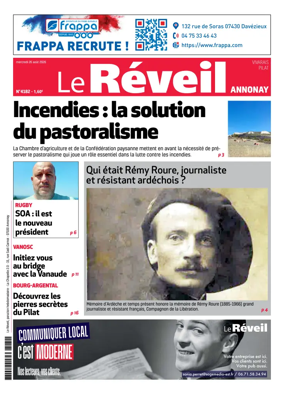 Cover of Le Reveil du Vivarais – edition Annonay
