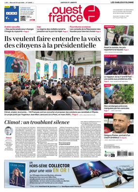 Cover of Ouest France (Les Sables-d'Olonne)