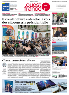 Cover of Ouest-France (Quimper Centre-Finistere)