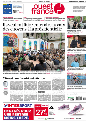 Cover of Ouest-France (Saint-Brieuc Lamballe)