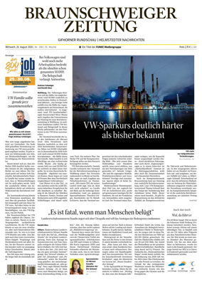 Cover of Braunschweiger Zeitung (Helmstedter Nachrichten)