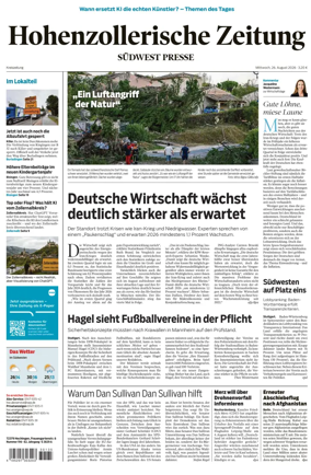 Cover of Hohenzollerische Zeitung