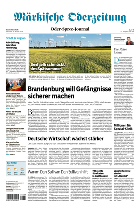 Cover of Markische Oderzeitung Eisenhuttenstadt