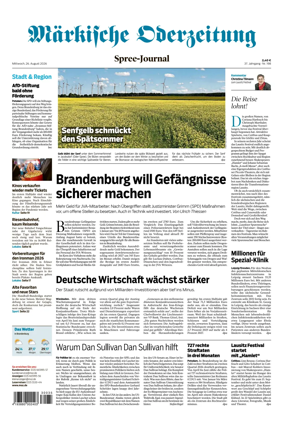 Cover of Markische Oderzeitung Spree-Journal