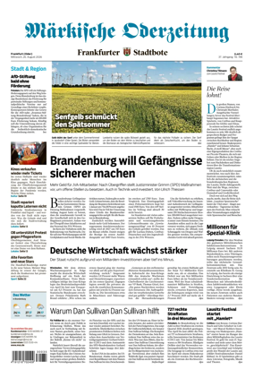 Cover of Markische Oderzeitung Frankfurt (Oder)