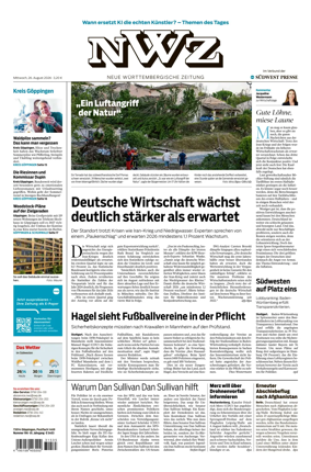 Cover of NWZ – Neue Wurttembergische Zeitung