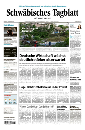 Cover of Schwabisches Tagblatt - Tubinger Chronik