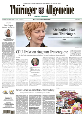 Cover of Thuringer Allgemeine (Arnstadt und Ilmenauz)