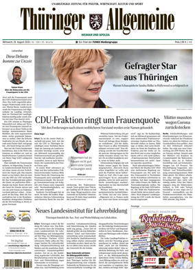 Cover of Thuringer Allgemeine (Weimar)