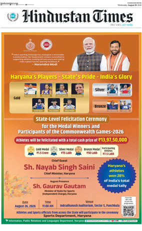 Cover of Hindustan Times (Patiala)