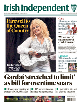Cover of Irish Independent