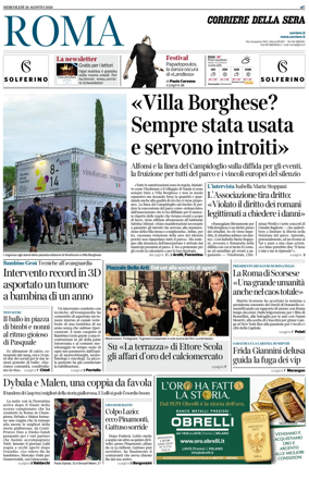 Cover of Corriere della Sera (Roma)