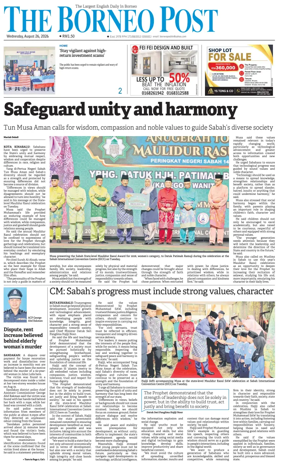 Cover of The Borneo Post (Sabah)