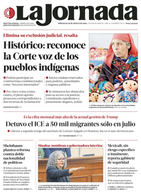 Cover of La Jornada