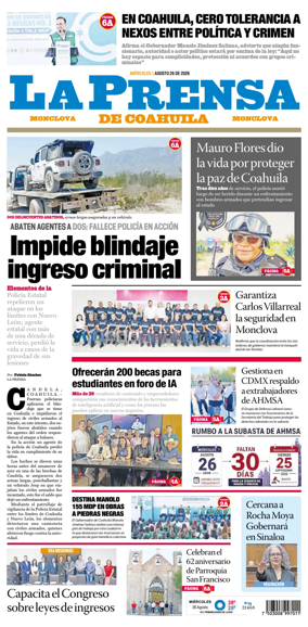 Cover of La Prensa de Coahuila
