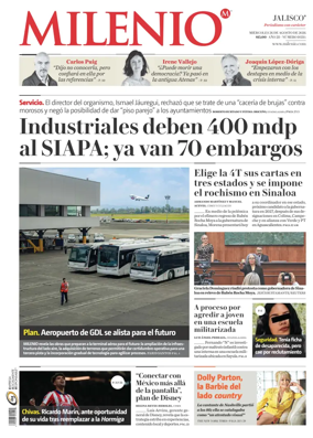 Cover of Milenio Jalisco
