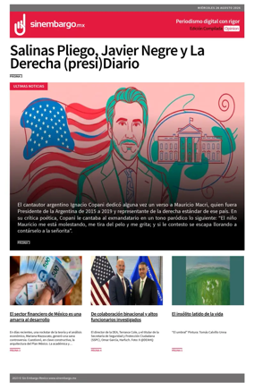 Cover of Sin Embargo Opinion