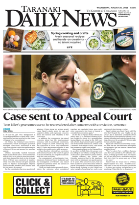 Cover of Taranaki Daily News