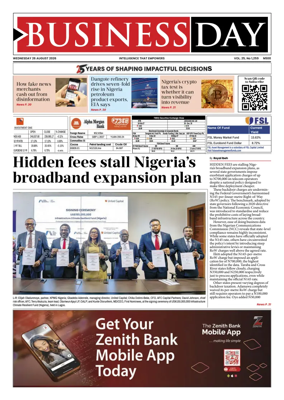 Cover of Business Day (Nigeria)