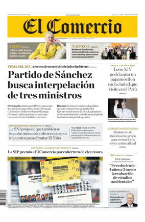 Cover of Diario El Comercio