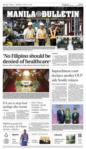 Cover of Manila Bulletin