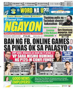 Cover of Pilipino Star Ngayon