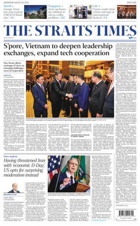 Cover of The Straits Times