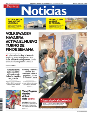 Cover of Diario de Noticias (Spain)