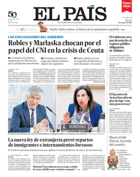 Cover of EL PAIS primera edicion