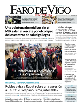 Cover of Faro de Vigo (Pontevedra)