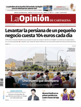 Cover of La Opinion de Murcia (Cartagena)