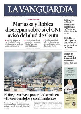 Cover of La Vanguardia
